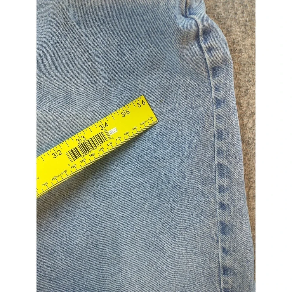 Wrangler Mens 9760WDR Light Wash Straight Leg Cotton Denim Jeans Blue 36x29